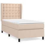 vidaXL Sommier à lattes de lit avec matelas Cappuccino 80x200 cm