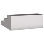 vidaXL Cache-pot de jardin Argent 90 x 90 x 35 cm Acier inoxydable