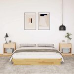 vidaXL Cadre de lit sans matelas 160x200 cm bois massif de chêne