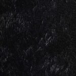 vidaXL Tapis shaggy à poils longs NAVARRA noir 160x160 cm polyester