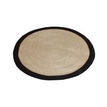 Tapis rond jute naturelle avec bords noirs diamètre 150cm