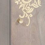 vidaXL Buffet Gris et or 40 x 33.5 x 75 cm Bois de manguier massif