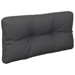 vidaXL Coussins de palette lot de 2 noir tissu