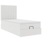 VidaXL Cadre de lit ottoman avec matelas blanc 90x190 cm similicuir
