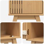vidaXL Cabinet de salle de bain avec étagère Marron 35 x 30 x 159 cm