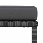 vidaXL Salon de jardin 4 Pièces avec coussins Résine tressée Gris