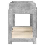 vidaXL Lit Superposé pour Enfants Gris béton 75 x 190 cm
