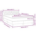 vidaXL Sommier à lattes de lit et matelas vert foncé 140x210cm velours