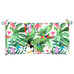 vidaXL Coussin de banc de jardin multicolore 110x50x7 cm tissu