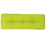 vidaXL Coussin de palette vert vif 120x40x12 cm tissu