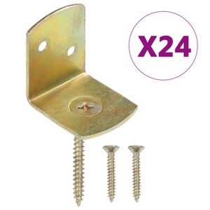 vidaXL Supports de panneau de clôture 24Pièces Forme en L Métal galvanisé