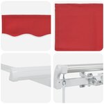 vidaXL Auvent Rétractable Rouge 350 x 250 cm tissu