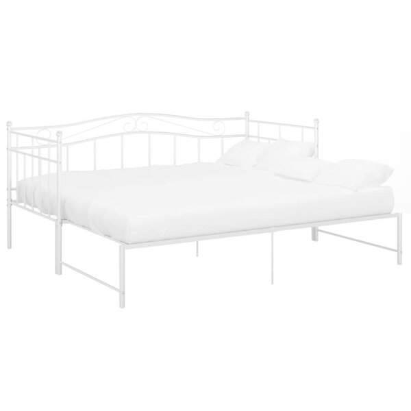 vidaXL Cadre de canapé-lit extensible sans matelas blanc 90x200 cm