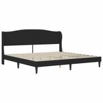 vidaXL Cadre de lit avec tête de lit Noir 180 x 200 cm Simili cuir