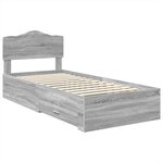vidaXL Cadre de lit Gris Sonoma 90 x 190 cm Bois d'ingénierie