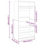 vidaXL Garde-robe Chêne sonoma 100x50x200 cm Bois d'ingénierie