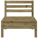 vidaXL Canapé de jardin 4 places bois de pin imprégné