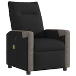 vidaXL Fauteuil de massage inclinable électrique Noir Tissu
