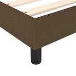 vidaXL Cadre de lit marron foncé 140x190 cm tissu