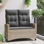 vidaXL Banc de jardin avec oreiller 105 x 60 x 112 cm acier