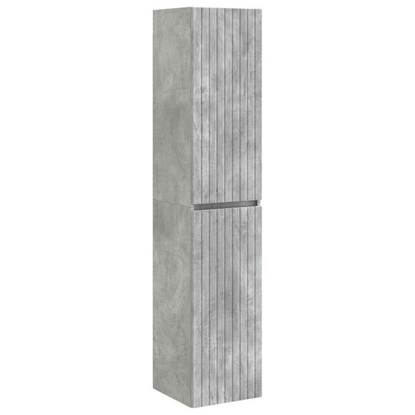 vidaXL Cabinet de Salle de Bain Mural Gris béton 33 x 34 5 x 160 cm