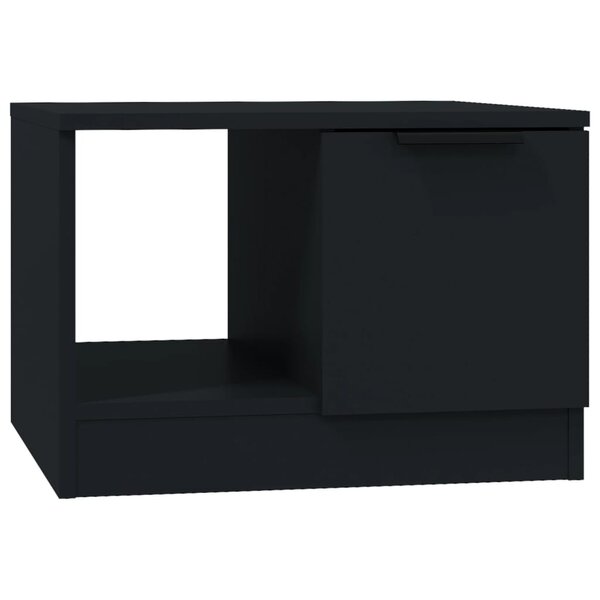 vidaXL Table basse noir 50x50x36 cm bois d'ingénierie
