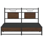 vidaXL Cadre de lit sans matelas chêne marron 137x190 cm