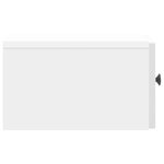 vidaXL Cabinet de chevet mural 2 Pièces Blanc brillant 33 x 34 5 x 20 cm