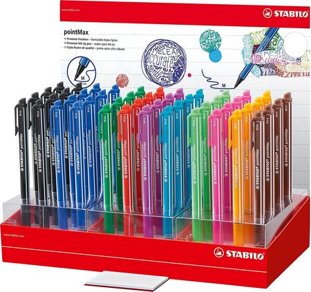 Présentoir de 48 stylos-feutres pointMax STABILO