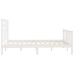 vidaXL Cadre de lit Blanc Bois de pin massif 120x200 cm