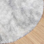 vidaXL Tapis shaggy à poils longs NAVARRA gris argenté 200x200 cm