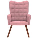 vidaXL Chaise de relaxation Rose Velours