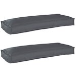 vidaXL Set de coussins de palette 2 Pièces Anthracite 100 x 40 x 8 cm