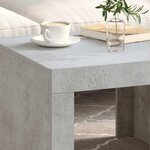 vidaXL Table basse gris béton 50x50x35 cm bois d'ingénierie