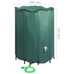 vidaXL Réservoir pliable d'eau de pluie avec robinet 1250 L