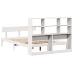 vidaXL Lit bibliothèque sans matelas blanc 160x200 cm bois pin massif