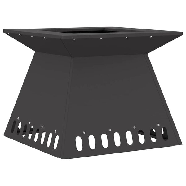 vidaXL Brasero Noir 48 x 48 x 40 cm Acier patiné