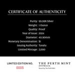 Pièce de monnaie en Argent 1 Dollar g 31.1 (1 oz) Millésime 2024 ELECTRIC SKY