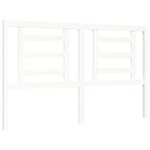 vidaXL Cadre de lit avec tête de lit blanc 160x200 cm bois massif