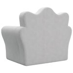 vidaXL Canapé-lit pour enfants gris clair peluche douce
