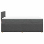 vidaXL Sommier à lattes de lit avec matelas Gris foncé 100x200cm Tissu