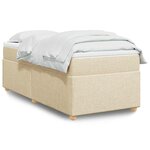 vidaXL Sommier à lattes de lit avec matelas Crème 100x200 cm Tissu