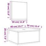 vidaXL Ensemble de meubles salle de bain 2 Pièces chêne bois d'ingénierie