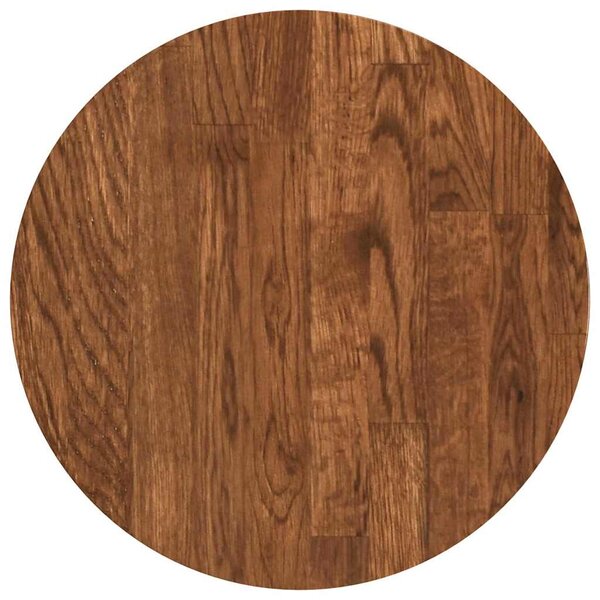 vidaXL Plateau de table Autre Marron foncé Ø 30 x 4 cm Chêne massif