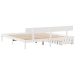 vidaXL Cadre de lit sans matelas blanc 200x200 cm bois massif de pin