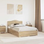 vidaXL Cadre de lit Chêne Sonoma 120 x 200 cm Bois d'ingénierie