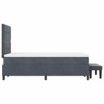 vidaXL Lit à ressorts avec matelas Gris foncé 120 x 190 cm Velours