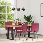 vidaXL Chaises à manger lot de 4 Rouge bordeaux Velours