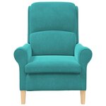 vidaXL fauteuil Turquoise 76 x 94 x 102 cm Velours