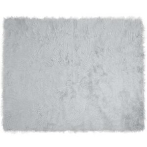 vidaXL Tapis en Peau de Mouton Synthétique Gris 200 x 280 cm Polyester